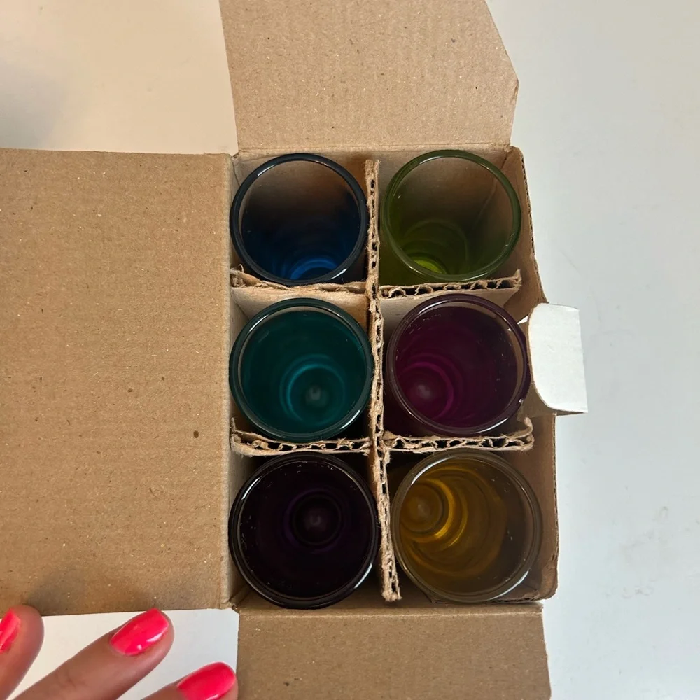 Shot Glasses Pier 1 Imports‎ Colorful Elegant Colorful Barware RETRO